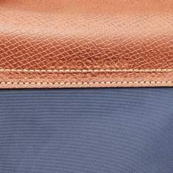 Pre Owned Longchamp Navy Blue Nylon Large Le Pliage Tote