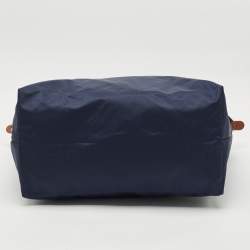 Pre Owned Longchamp Navy Blue Nylon Large Le Pliage Tote