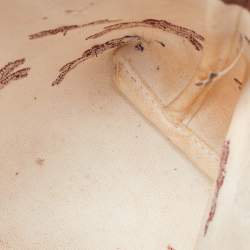 Pre Owned Longchamp Beige/Brown Raffia and Leather XS Le Panier Pliage Basket Bag