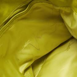 Pre Owned Longchamp Yellow Leather Large 3D Tote