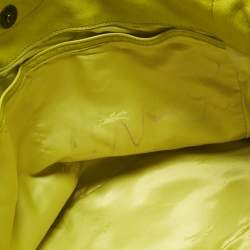 Pre Owned Longchamp Yellow Leather Large 3D Tote