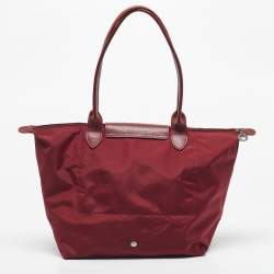 Pre Owned Longchamp Red Nylon Large Le Pliage Tote