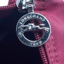 Pre Owned Longchamp Red Nylon Large Le Pliage Tote