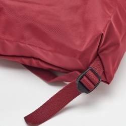 Pre Owned Longchamp Red Nylon and Leather Le Pliage Backpack