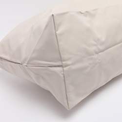 Pre Owned Longchamp Cream Nylon Large Le Pliage Tote