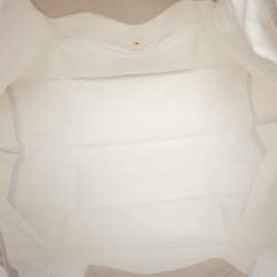 Pre Owned Longchamp Cream Nylon Large Le Pliage Tote