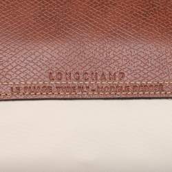 Pre Owned Longchamp Cream Nylon Large Le Pliage Tote