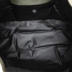 Pre Owned Longchamp Green Nylon and Leather Large Le Pliage Travel Bag
