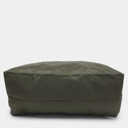 Pre Owned Longchamp Green Nylon and Leather Large Le Pliage Travel Bag