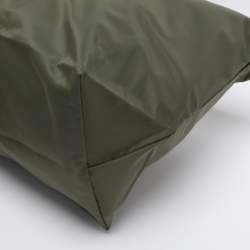 Pre Owned Longchamp Green Nylon and Leather Large Le Pliage Travel Bag