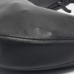 Pre Owned Longchamp Black Leather Le Roseau Essential Hobo