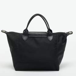Pre Owned Longchamp Black Nylon Medium Neo Le Pliage Tote