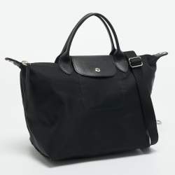 Pre Owned Longchamp Black Nylon Medium Neo Le Pliage Tote