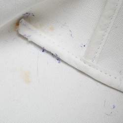 Pre Owned Longchamp Green/Natural Raffia Small Le Panier Pliage Basket Bag