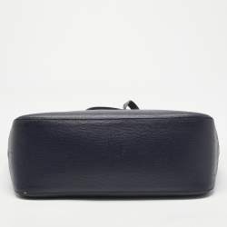 Pre Owned Longchamp Navy Blue Leather Shop it Shopper Tote