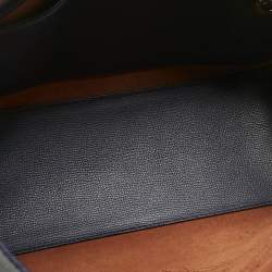 Pre Owned Longchamp Navy Blue Leather Shop it Shopper Tote