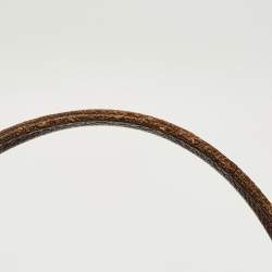 Pre Owned Longchamp Navy Blue/Brown Nylon Large Le Pliage Tote