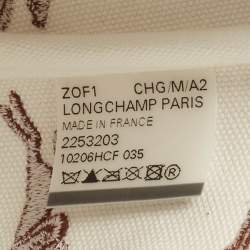 Pre Owned Longchamp Brown/Natural Raffia XS Le Panier Pliage Basket Tote