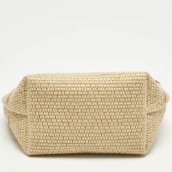 Pre Owned Longchamp Brown/Natural Raffia XS Le Panier Pliage Basket Tote