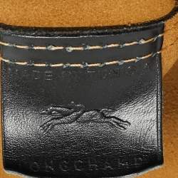 Pre Owned Longchamp Black Leather Shop it Shopper Tote