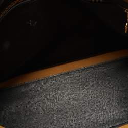 Pre Owned Longchamp Black Leather Shop it Shopper Tote