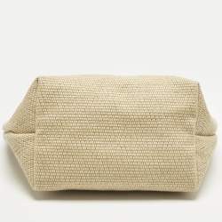 مملوكة مسبقًا Longchamp Green/Natural Raffia Small Le Panier Pliage Basket Bag