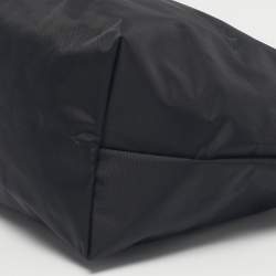 Pre Owned Longchamp Black Nylon Small Short Le Pliage Tote