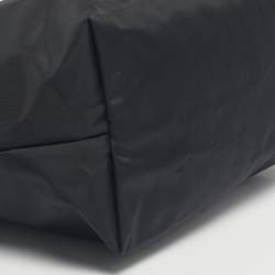 Pre Owned Longchamp Black Nylon Small Short Le Pliage Tote