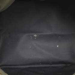 Pre Owned حقيبة يد لونج شامب "لو بلياغ" نايلون وجلد أزرق كحلي وبني صغيرة قصيرة