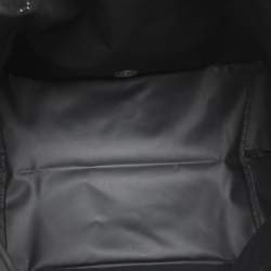 Pre Owned Longchamp Brown/Black Nylon and Leather Medium Short Le Pliage Tote