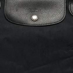 Pre Owned Longchamp Black Nylon Large Le Pliage Tote