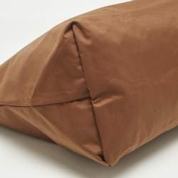 Pre Owned Longchamp Brown Nylon Le Pliage Travel Tote