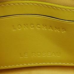 Pre Owned Longchamp Green Leather XS Le Roseau Tote