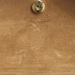 Pre Owned Longchamp Black/Brown Leather and Nylon Le Pliage Tote