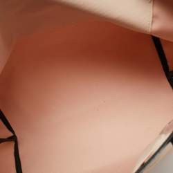 Pre Owned Longchamp Le Pliage Energy Black/Peach Leather and Nylon Tote