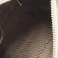 Pre Owned حقيبة ساتشل لسهولة الاستخدام لونج شامب جلد أبيض صغيرة