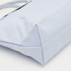 مملوكة مسبقًا حقيبة يد لونج شامب لوبلياج جلد ونايلون أزرق فاتح صغيرة