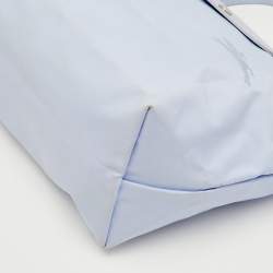 مملوكة مسبقًا حقيبة يد لونج شامب لوبلياج جلد ونايلون أزرق فاتح صغيرة