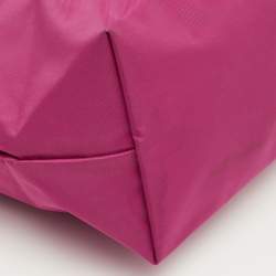 مملوكة مسبقًا Longchamp Le Pliage Small Pink/Brown Nylon and Leather Tote