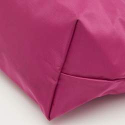 مملوكة مسبقًا Longchamp Le Pliage Small Pink/Brown Nylon and Leather Tote
