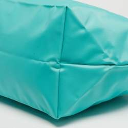 Pre Owned حقيبة يد توت لونشان لو بيلاغ جلد ونايلون أخضر / بني متوسطة