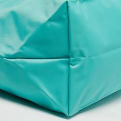 Pre Owned حقيبة يد توت لونشان لو بيلاغ جلد ونايلون أخضر / بني متوسطة