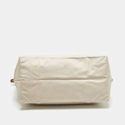 مملوكة مسبقًا Longchamp Le Pliage Travel Cream/Brown Nylon Tote