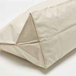 مملوكة مسبقًا Longchamp Le Pliage Travel Cream/Brown Nylon Tote