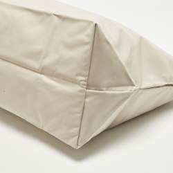 مملوكة مسبقًا Longchamp Le Pliage Travel Cream/Brown Nylon Tote