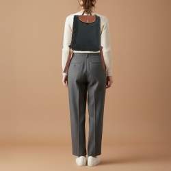 Pre Owned Longchamp Le Pliage Black/Brown Nylon and Leather Backpack