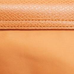 Pre Owned حقيبة لونغشامب لوبلياج نايليون برتقالية متوسطة
