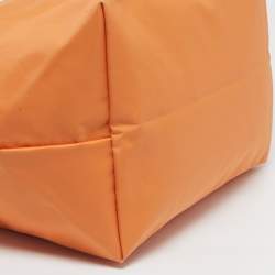 Pre Owned حقيبة لونغشامب لوبلياج نايليون برتقالية متوسطة