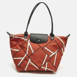 مملوكة مسبقًا Longchamp Le Pliage Medium Tricolor Printed Nylon Tote