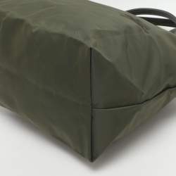 مملوكة مسبقًا حقيبة يد لونج شامب "لو بلياغ" نايلون وجلد أزرق كحلي وبني صغيرة قصيرة